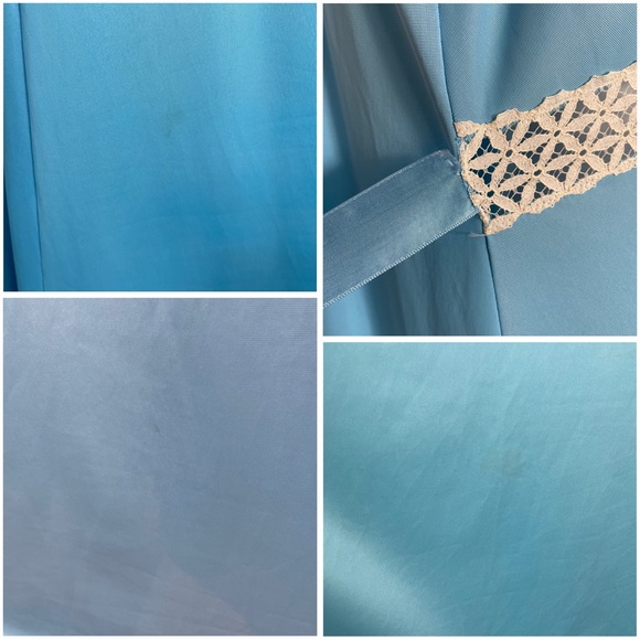 🔥Vintage 70s Vanity Fair 2 Pieces Nightgown & Robe Set Lace Maxi Length - Picture 16 of 16